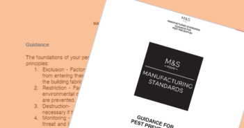 M&S manufacturing standard – guidance for pest prevention
