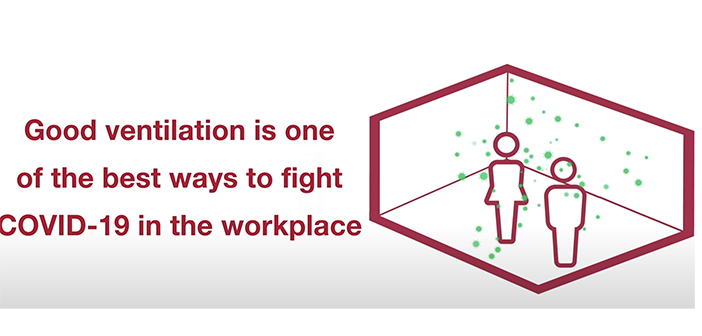 Having good ventilation will help reduce COVID-19 transmission at work 