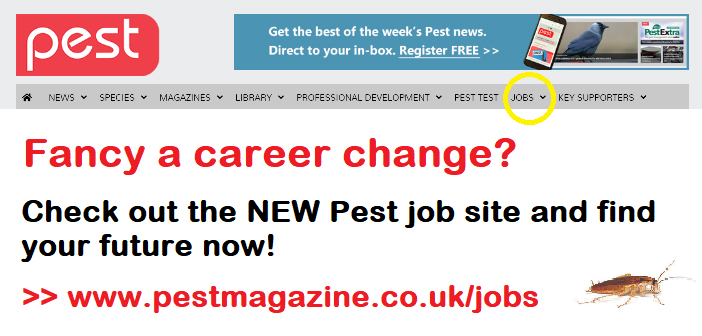 New job platform now live on the Pest website