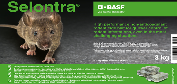 Selontra becomes the only professional rodenticide suitable for targeting field mice