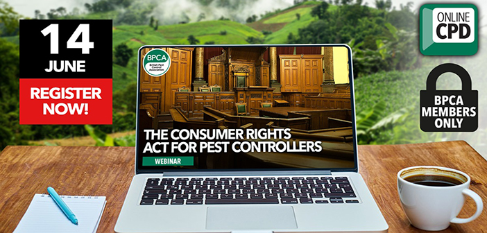 BPCA to host webinar on the Consumer Rights Act for pest controllers