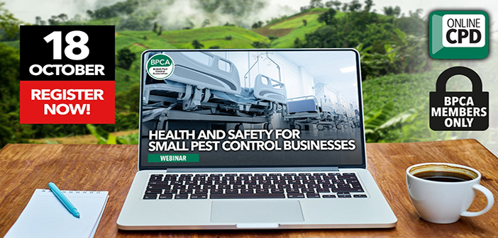 BPCA to host health and safety webinar for small pest control businesses