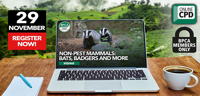 BPCA to host webinar next week on non-pest mammals, including voles, badgers and bats